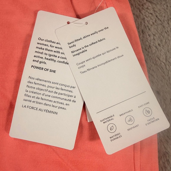 NWT Athleta Balance 4" Shortie Coral Pink Nirvana Fabric Shorts Women M Yoga Gym - Picture 7 of 10